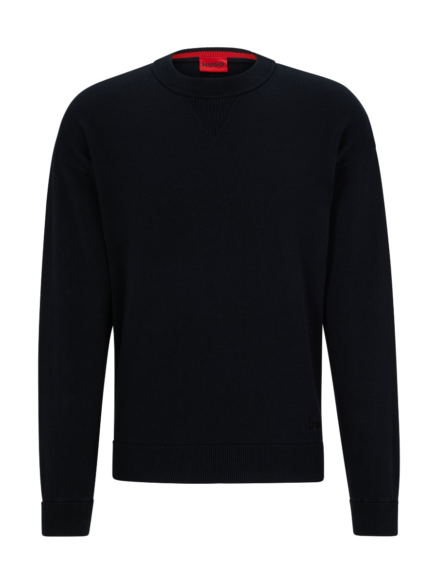 HUGO Crew-Neck Knitwear - Swart