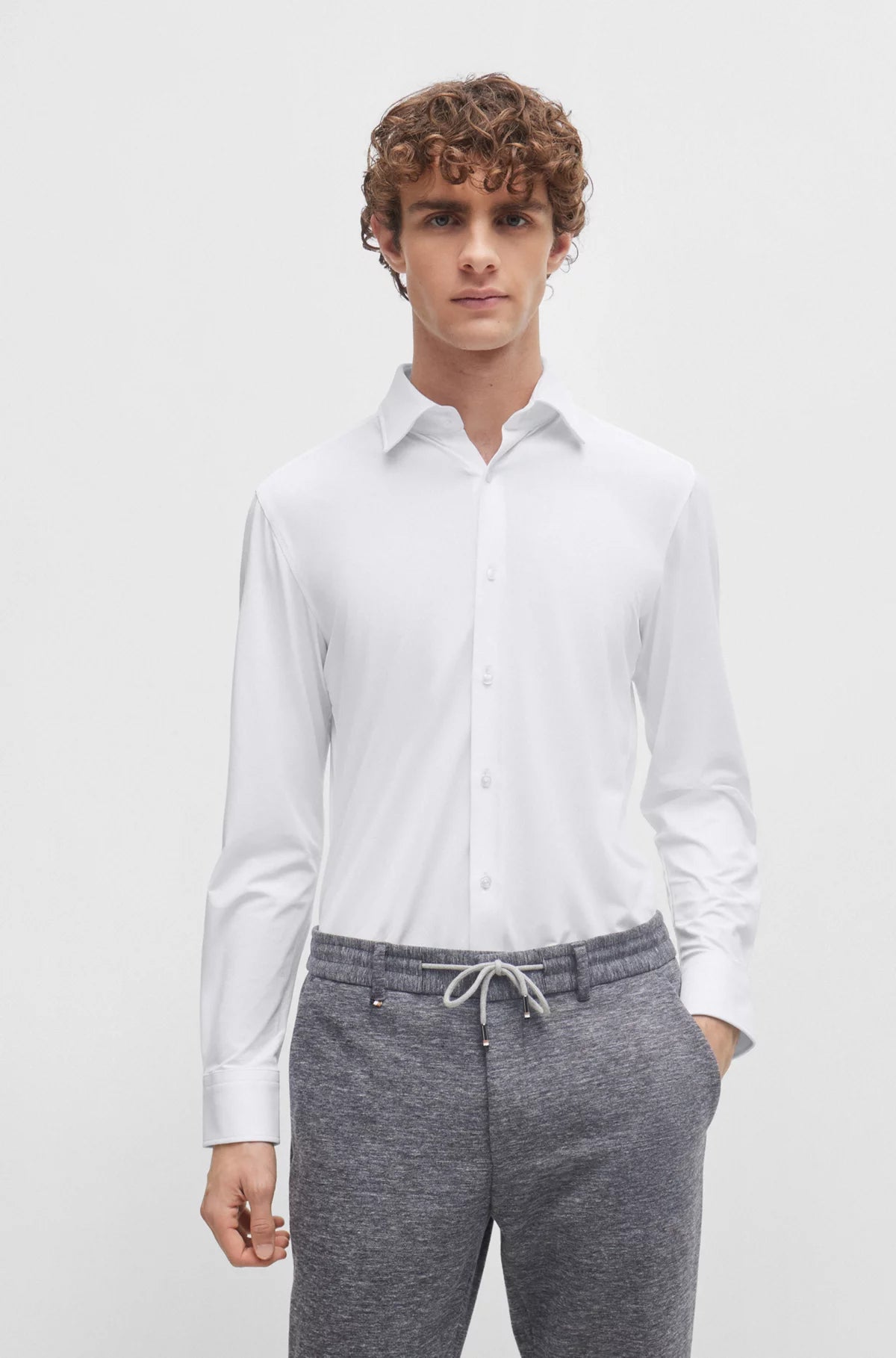 BOSS Formal Shirt - Hank-Pfm - Performance Spread-Pfm