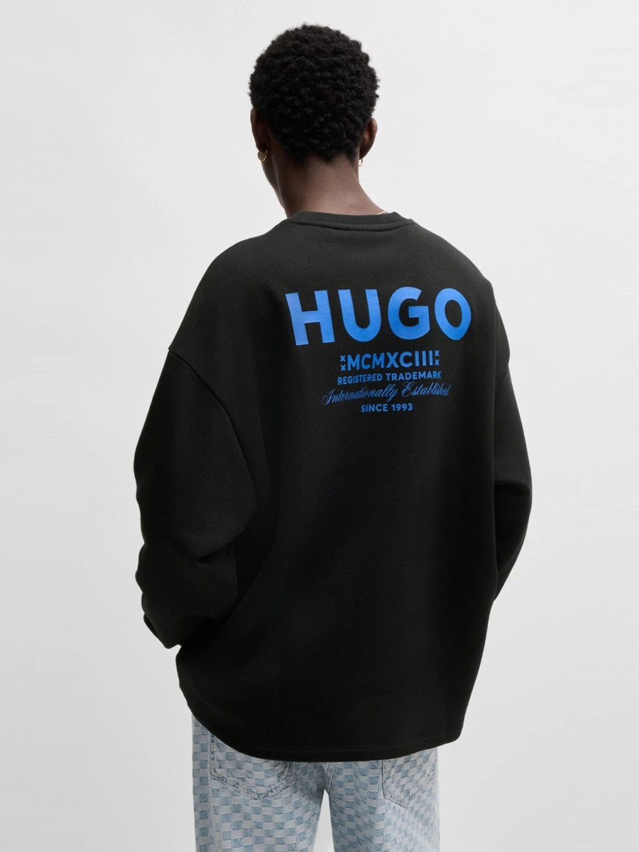 HUGO Crew-Neck Sweatshirt - Naviu