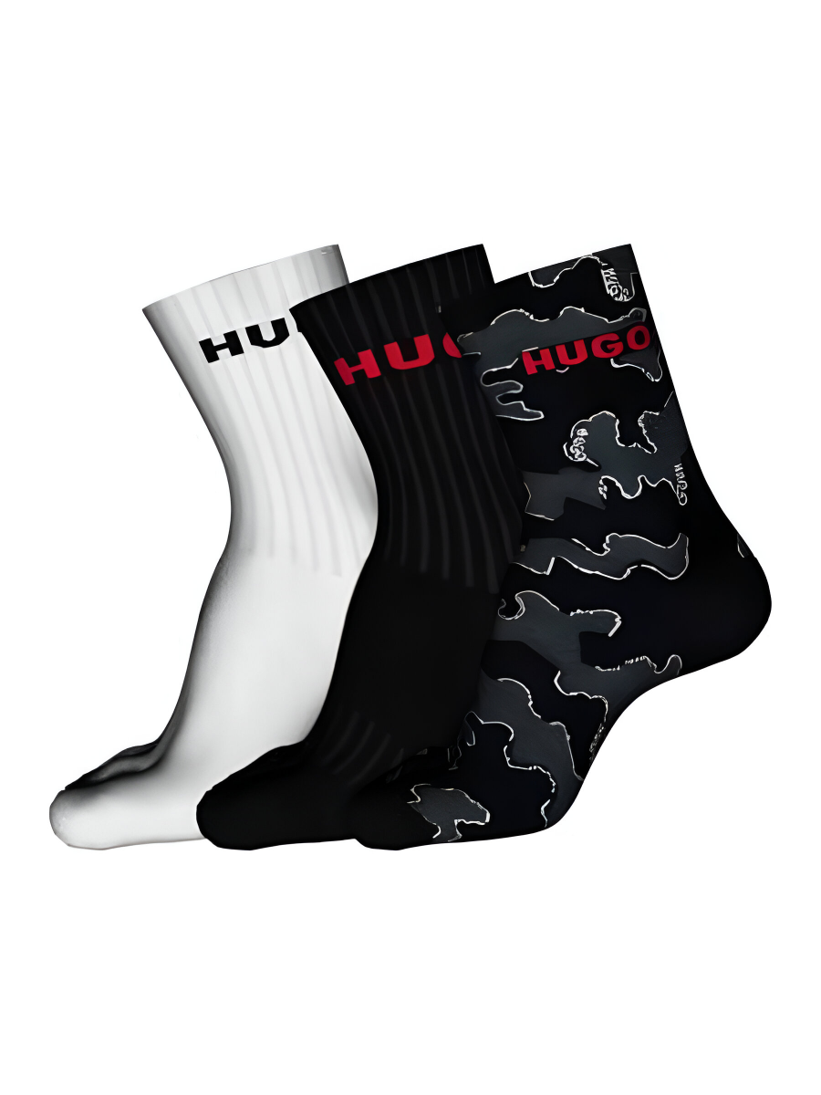 HUGO Socks - 3P QS RIB CAMO