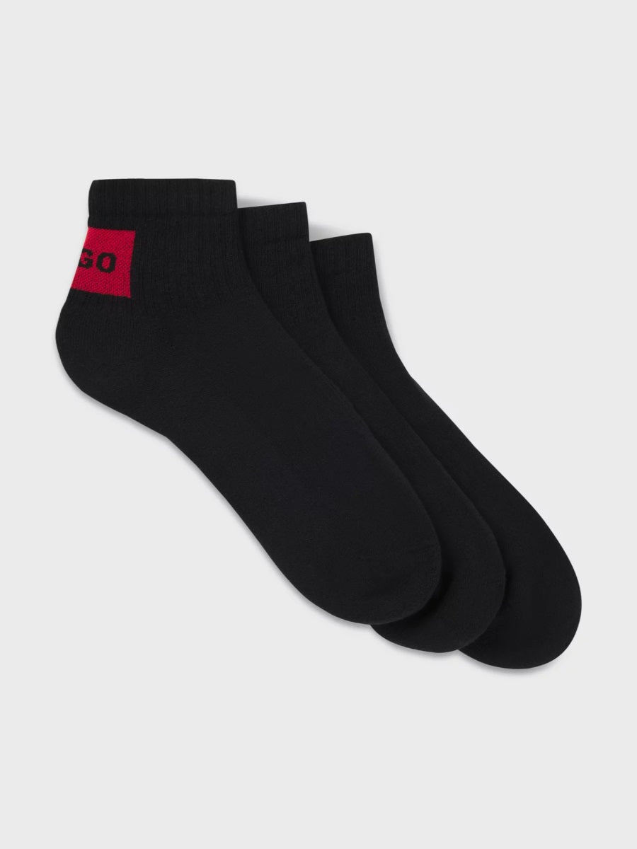 HUGO Ankle Socks - 3P SH RIB LABEL